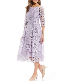 Alex Marie Kate Boat Neck 3/4 Illusion Lace Sleeve Midi Dress Wedding Pantsuit, Mother Of Bride Outfits, Alex Marie, Mother Of Groom Dresses, Dress Attire, Sleeveless Gown, Bride Groom Dress, Couture Wedding, Sleeve Midi Dress