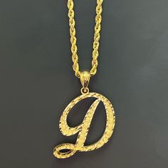 New One Pc Only 14k Gold Initial D Pendant Necklace Comes In A Beautiful Jewelry Box Also Available In Initial A And H. Also Available In Heart Initial. D Initial Necklace, Daisy Ideas, D Initial, Lucky Brand Necklace, Initial A, Vintage Style Necklace, Owl Pendant Necklace, Turquoise Statement Necklace, Initial D