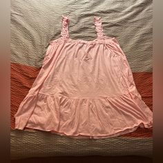 J Crew Women’s Pink Top Blouse Size Large Spring Camisole Sleepwear, Spring Casual Camisole Sleepwear, Casual Spring Camisole Sleepwear, Flowy Cotton Tops For Loungewear, Casual Camisole Sleepwear For Vacation, Ruffled Sleepwear For Vacation, Sleeveless Summer Sleep Tops, Summer Cotton Sleep Top, Summer Cotton Tops For Sleep