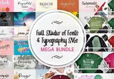 the full bundle of font and typography svs mega bundle