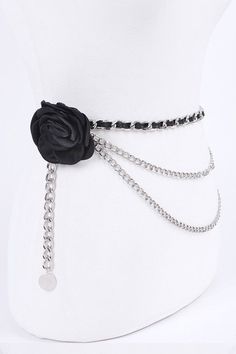 Elevate your look with our Plus Size Satin Flower Iconic Chain Belt! This stunning accessory features a beautiful satin flower design and a chic chain belt, perfect for adding a touch of sophistication to any outfit. Feel confident and stylish with this must-have addition to your wardrobe. SPECIFICATIONS: Plus Size / Adjustable Belt Length - 57" Width - 0.5" Polyurethane, Satin, Iron Lead & Nickel Compliant Plus Size Satin, Christmas Coat, Layered Chain, Beautiful Belts, Belt Length, Layered Chains, Satin Flowers, Denim Gift, Chain Belt