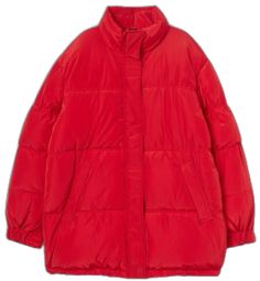 Trendy Oversized Red Outerwear, Red Oversized Outerwear For Spring, Oversized Red Outerwear For Spring, Trendy H&m Winter Outerwear, H&m Winter Outerwear, H&m Winter Outerwear In Neutral Color, Red Oversized Outerwear With Pockets, Oversized Red Outerwear With Pockets, H&m Oversized Outerwear For Fall