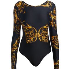 Garland Long-Sleeve Bodysuit Xs 36 0 Gold Fitted Elegant Bodysuit, Elegant Fitted Gold Bodysuit, Luxury Black Party Bodysuit, Elegant Gold Bodysuit For Evening, Gold Elegant Evening Bodysuit, Elegant Gold Evening Bodysuit, Luxury Fitted Bodysuit For Party, Black Long Sleeve Bodysuit For Formal Occasions, Black Long Sleeve Formal Bodysuit