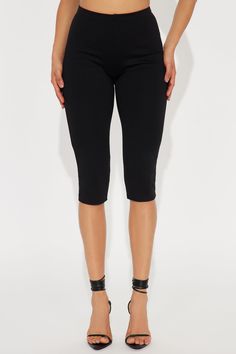 Available In Black. Capri Legging Mid Rise Elastic Waistband Stretch 68% Rayon 28% Nylon 4% Spandex Imported | Monaco Capri Legging in Black size 1X by Fashion Nova Black Stretch Elastane Leggings, Stretch Black Elastane Biker Shorts, Black Stretch Elastane Biker Shorts, Black Mid-rise Stretch Leggings, Black Stretch Mid-thigh Length Activewear, Stretch Capris With Elastic Waistband For Sports, 4-way Stretch Capri Leggings, Summer Stretch Elastane Leggings, Summer Elastane Stretch Leggings