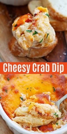 cheesy crab dip is an easy appetizer that everyone will love to make