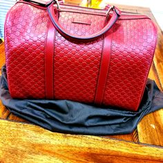 Red Guccisma Boston Bag With Strap To Use As A Crossbody Bag. Super Classic Bag! ... Nwot.. Gucci Red Shoulder Bag For Travel, Luxury Red Bag With Dust Bag Included, Red Gucci Tote Bag, Luxury Red Gucci Bag, Designer Red Bags For Formal Occasions, Red Designer Bags For Formal Occasions, Gucci Boston Bag, Classic Bags, Boston Bag