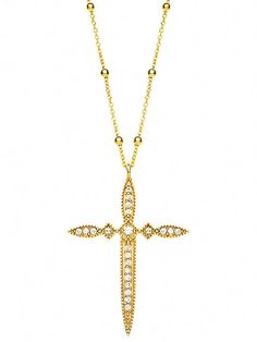 Nayla Jewelry Cross Pendant CZ Diamonds Necklace Nayla Jewelry Diamond Pendant Necklace Hallmarked, Elegant Pendant Cross Necklace With Clavicle Chain, Elegant Cross Pendant Necklace With Clavicle Chain, Elegant Clavicle Chain Jewelry With Cross Pendant, Elegant Clavicle Chain With Cross Pendant Jewelry, Elegant Clavicle Chain With Cross Pendant, Cubic Zirconia Cross Pendant Clavicle Chain, Diamond White Cross Pendant Necklace For Formal Events, Luxury Cross Pendant Jewelry With Adjustable Chain