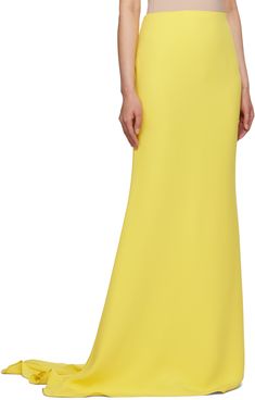 Silk georgette skirt. · Extended trim at flared hem · Concealed zip closure at back · Unlined Supplier color: Tuscan sun Georgette Skirt, Flare Maxi Skirt, Underworld, 1 800, Valentino Garavani, Maxi Skirt, Trim, Sun, Silk