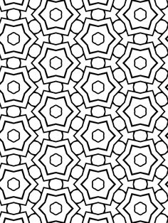 a black and white pattern with hexagonal shapes