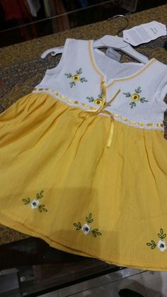 #summer dresses, #baby frock design Embroidery Frocks, Baby Frock Designs, Baby Frock Design, Embroidered Sheets, New Baby Dress, Baby Beds, Kids Summer Dresses