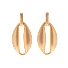 Inspired by the one-of-a-kind talent Liza Minelli, the Christine Earrings from our Liza Collection were designed for confident women everywhere. Plated in 24 karat gold and measuring 1 3/4”L x 1”W, these earrings are the perfect, show-stopping addition to any ensemble. These earrings are made to order in our New York City Design Studio. Please allow 7-14 business days for production before the ship date. Gold Small Hoop Contemporary Earrings, Modern Yellow Gold Hoop Earrings, Contemporary Gold Hoop Earring, Contemporary Gold Pierced Earrings, Modern Matte Gold Earrings, Modern Gold-tone Clip-on Earrings, Modern Gold Hoop Plug Earrings, Contemporary Gold Drop Earrings, Modern Gold Hoop Linear Earrings