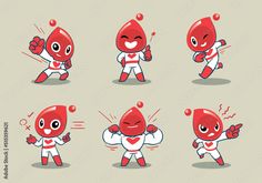 cartoon character with different poses and expressions