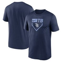 the tampa rays'navy tee - shirt is shown in front of a white background