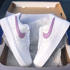 Custom Bling Out Ab Crystal Nike Air Force 1s. Each Shoe Is Hand Designed With Crystals Being Placed One By One, Making This A Time Consuming Process But The End Result Is Truly A Stunning Work Of Art & Worth Every Penny. Please Be Aware That Processing Time Can Be 2 Weeks & This May Vary Depending On The Shoe & Design Being Done. Sneakers May Be Shipped Without The Box If Doesn't Fit Once Wrapped. Shoes Will Be Packaged Securely. More Color Rhinestones Available. Please No Offers. Nike Air Force 1s, Air Force 1s, Air Shoes, Custom Bling, Nike Air Shoes, Bling Shoes, Basketball Legends, Air Jordan Sneakers, Jordan Sneakers