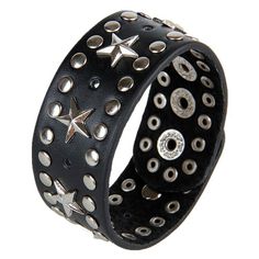 Description: 100% Brand new and high quality. Applicable People: Neutral, Unisex Material: Leather + Alloy.   Color: Black Size: about 22cmx3cm Weight: about 40 grams adjustable: Minimum inner diameter of 5cm,Max inner diameter 7cm Package included: 1 x Bracelet Spike Bracelet, Button Fashion, Metal Spikes, Wide Leather Belt, Leather Wristbands, Steampunk Design, Biker Style, Bracelets And Charms, Wide Straps