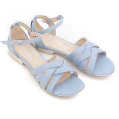 Zapato Light Blue Grain Crisscross Ankle-Strap Leather Sandal Size Eu 38 (7-7.5) This Leather Sandal Frames Your Foot With A Series Of Narrow Crisscrossed Bands And A Buckling Ankle Strap. S3- 1.1 Please Note Some Boxes May Have Wear/Damage To The Box If You Would Like The Shoes Sent Without Box Please Message Me. Adjustable Blue Open Toe Slingback Sandals, Blue Ankle Strap Sandals With Adjustable Fit, Blue Slingback Sandals With Buckle For Summer, Blue Slingback Sandals With Buckle Closure For Summer, Spring Slingback Sandals With Cross Strap, Spring Sandals With Crisscross Straps And Round Toe, Adjustable Ankle Strap Blue Sandals, Spring Adjustable Cross Strap Slingback Sandals, Blue Adjustable Ankle Strap Sandals