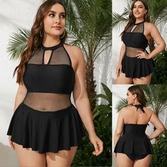 Our The One Piece Mesh Cut-Out Bikini is the perfect summer outfit for your next beach day. It is made from a high-quality material that feels soft and light. The swimsuit is available in different colors and sizes. It has a low-cut neckline and wide halter neck-straps. This is the perfect swimsuit for your next beach day! So shop for these The One Piece Mesh Cut-Out Bikini for Women now only at Curvy Waves and look good in the pool too. Size Chart: Features: Material: Nylon Gender: Women Sport One-piece Tankini With Built-in Bra For Summer, One-piece Swim Dress With Built-in Bra For Beach, Summer Beachwear Tankini With Built-in Bra, Summer Tankini With Built-in Bra For Sunbathing, Black Swim Dress With Built-in Bra For Beach Season, Summer Beach Party Swimwear With Built-in Bra, Sleeveless Swimwear With Built-in Bra For Vacation, Swim Skirt With Built-in Bra For Beach Season, Nylon Tankini With Built-in Bra For Vacation