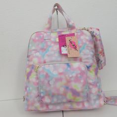 New With Tags Luv Betsey By Betsey Johnson Backpack With Pencil Case Soft Nylon 14" H X 13.5" W X 4.5" D, Pencil Pouch: 3" H X 8" W X 2.5" D Dual Top Handles, Dual Adjustable Backpack Straps Top Zip Around Closure Exterior Zipper Questions? Leave A Comment Below! Betsey Johnson Bags, Backpack Straps, Pencil Pouch, Strap Tops, Pencil Case, Betsey Johnson, Pink White, Handles, Bag Lady