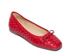 Bernardo Gwynn Ballet Flat - Free Shipping | DSW Spring Casual Ballet Flats With Woven Leather, Casual Woven Leather Ballet Flats For Spring, Spring Casual Woven Leather Ballet Flats, Casual Woven Leather Ballet Flats, Casual Woven Leather Ballet Flats With Round Toe, Ballet Flat, Leather Gloves, Bow Detail, Red Gold