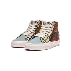 Vans Sk8-Hi 'Tiger Patchwork' Sneakers/Shoes Unisex Size 5.0 The Tiger Patchwork Sk8-Hi Combines The Legendary Vans Lace-Up High Top With Sturdy Canvas And Textile Uppers In An Allover Patchwork Design. It Also Includes Re-Enforced Toe Caps To Withstand Repeated Wear, Padded Collars For Support And Flexibility, And Signature Rubber Waffle Outsoles Retro High-top Sneakers With Textured Sole, Vans High-top Synthetic Sneakers, Custom Textile Sneakers For Streetwear With Textured Sole, Brown Textile Sneakers With Rubber Sole, Casual Brown Sneakers With Studded Rubber Outsoles, Casual Brown Sneakers With Studded Outsoles, Multicolor High-top Sneakers With Textured Sole, Vans Synthetic Sneakers, High-top Vans Skate Shoes With Textured Sole