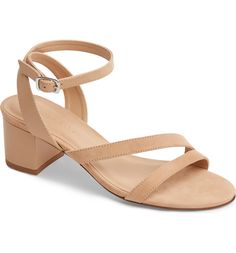 Rebecca Allen The Block Sandy Ankle Strap Sandal | Nordstrom Bridesmaids Heels, Block Sandals, Strappy Block Heels, Nude Sandals, Bridesmaid Shoes, Strap Sandals Women, Shoe Inspo, Block Heel Shoes, Nude Heels