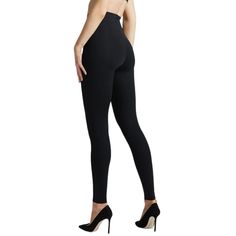 These Leggings Are Made From A Form-Fitting Neoprene Fabric That Molds To The Body, Has High Stretch And Incredible Recovery. Constructed With A Flattering High-Rise And Commando's Signature Internal Waistband. Luxury Italian Neoprene (87% Nylon, 13% Elastane) Waistband (78% Nylon, 22% Elastane) Inseam: S-25 1/4", M-25 7/8", L-26 1/2" Petite Sizes: Recommended For A Height Of 5'4" And Below Fit-Tested By Real Women Firming Fabric With Light Compression Signature Smoothing Internal Waistband High Clubbing Shoes, Black Leather Leggings, Neoprene Fabric, Drying Machine, Latex Leggings, Flared Leggings, Juicy Couture Charms, Velvet Leggings, Black High Waist