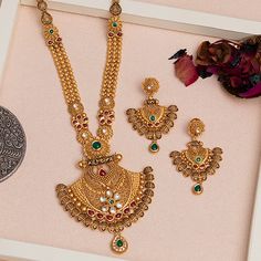 4 Tola Gold Necklace, Jadtar Necklace Set, Antique Necklace Set, Antique Gold Bracelet, Delicate Gold Jewelry, Antique Gold Jewelry Indian, Antique Jewellery Designs