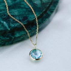 Blue Topaz Necklace, White Gold Necklace, Solid Gold Necklace, Gemstone Necklace, Blue Topaz Gold Necklace, Blue Stone Necklace, December Birthstone Necklace, Birthday Gift, Necklace for Women, Dainty Gold Necklace Blue topaz white gold necklace. 14K Solid white gold necklace with blue topaz and a delicate chain. It is also available in yellow gold or rose gold. 100% handcrafted with love! D E T A I L S ● Metal : 14K solid gold, 14k rose gold, 14k white gold ● Gemstone: Blue Topaz, Briolette cut Elegant Round Aquamarine Necklace, Aquamarine Necklace In White Gold For Gift, White Gold Aquamarine Necklace For Gift, White Gold Aquamarine Necklace Gift, Round Light Blue Topaz Necklace, Light Blue Round Blue Topaz Necklace, Fine Jewelry Light Blue Birthstone Necklace, Fine Jewelry Aquamarine Round Necklace, Blue Topaz Minimalist Jewelry