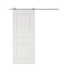 an open white door on a white background