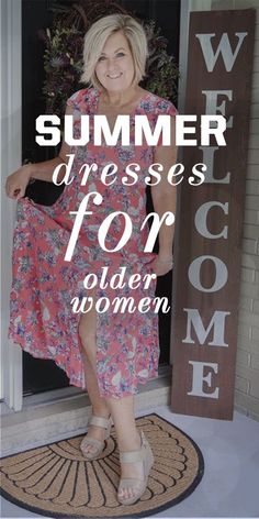 Summer Dresses For Older Women, Outfits For Women Over 60 Casual, Older Women Dresses, Mode Over 50, Dresses For Older Women, Dressing Over 60