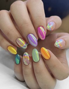 23 Fresh Spring Nails for 2024 - Cassidy Lucille Nails Yellow, Mermaid Nails, Nail Swag, Nail Styles, Kawaii Nails, Rainbow Nails, Nails 2024, Hot Nails, Fabulous Nails