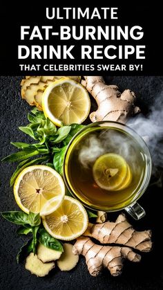 Unlock the secret to celebrity-worthy fat loss with this ultimate fat-burning drink recipe! Packed with metabolism-boosting ingredients like green tea, lemon, and ginger, it's the perfect way to kickstart your weight loss journey. Try it today and sip your way to a slimmer you! 🍵🍋💪 #FatBurning #WeightLossTips Homemade Tea Recipes, Green Tea Lemon, Tea Drink Recipes, Fat Burning Tea, Belly Fat Overnight, Food For Digestion, Green Tea Benefits, Behind Closed Doors, Natural Teas