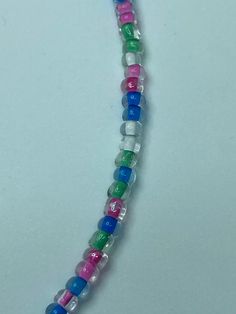 Green Letter Beads For Jewelry Making, Rainbow Letter Beads For Jewelry Making, Letter Beads For Jewelry Making, Multicolor Beaded Necklaces With Letter Beads For Crafting, Necklaces For Crafting With Letter And Round Beads, Green Letter Beads, Seed Bead Jewelery, Seed Beads Necklace, Seed Bead Choker