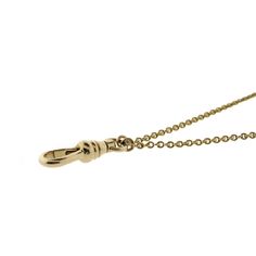 There are vintage watch fobs, and then there is this one. 54 inches of fabulous 14k yellow gold rolo style chain with a fully functional traditional pressure clip on the end. Do you have a vintage pocket watch you're hoping to hang from a classic fob? Maybe you're looking for a stunning extra-long chain. Wrap it around a few times, or wear it full length. This is a piece that will make you proud to own it. Elegant Engraved Yellow Gold Pocket Watch, Timeless Yellow Gold Jewelry With Clasp, Classic Jewelry With Gold Clasp Oval Link, Victorian Gold Jewelry With Hooks And Links, Antique Formal Jewelry With Gold Clasp, Elegant Yellow Gold Pocket Watch With Polished Finish, Classic Yellow Gold Necklace With Gold Clasp, Elegant Gold Engraved Pocket Watch, Elegant Yellow Gold Medallion Pocket Watch