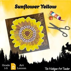 the sunflower yellow craft kit is ready to be used as a project for children