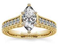 Marquise Antique Floral Diamond Engagement Ring in Yellow Gold http://www.brilliance.com/engagement-rings/antique-floral-diamond-ring-yellow-gold-1/2-ctw Diamond And Sapphire Engagement Ring, Gemstone Engagement Ring, Rings Antique, Antique Floral, Diamond Ring Settings, Gemstone Engagement, Ring Setting, Antique Diamond, Sapphire Engagement