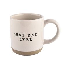 a coffee mug with the words best dad ever printed on it