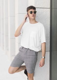 25+ Trending Summer Grey Shorts Outfits for Men (2024) 7 Men Outfit Ideas, Ideas Clothes