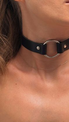 Black O Ring Choker Leather Neck Strap Natural Leather Choker Minimalist Choker Leather Collar for Style and Comfort - Etsy Vtuber Reference, Sub Collar, Martha Maccallum, Gothic Choker Necklace, Leather Choker Collars, Gothic Choker, O Ring Choker, North Miami Beach, Leather Chokers