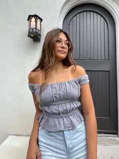 Get ready for a Mamma Mia moment with our off the shoulder Mia Top! This fun and flirty top features a beautiful slate lavender color and a playful off the shoulder design, perfect for adding some sass to any outfit. Say yes to this top and embrace your inner ABBA! About the product Off the shoulder neckline Elastic cinching for a perfect fit Cropped length 100% cotton Flirty Tops, Mamma Mia, Lavender Color, Say Yes, Shoulder Design, British Indian, Abba, Ethiopia, Dress Accessories