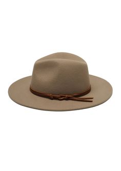 This mid-brim fedora features a genuine leather trim. The sewn brim paired with the soft felt gives the perfect amount of structure, which places it right in the middle between a floppy brim and a stiff brim designation. Goldilocks, if you will? 100% wool felt Brim Width: 3" Crown Height: 4.75" Size: O/S (57cm) with a velcro size adjuster tucked inside the inner sweatband for a customizable fit. Western Style Fur Felt Fedora For Spring, Spring Brimmed Fur Felt Fedora, Western Fur Felt Fedora For Spring, Adjustable Fur Felt Fedora For Spring, Spring Adjustable Fur Felt Fedora, Adjustable Fur Felt Boater Hat For Fall, Beige Fur Felt Fedora With Short Brim, Brown Fur Felt Panama Hat With Curved Brim, Beige Wide Brim Boater Hat For Fall