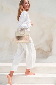 Say hello to sunshine and say goodbye to dull accessories! Our cream woven straw statement summer tote is not just a bag, it's your fashion statement! With its chic, cream color and timeless style, it's perfect for beach days, shopping trips, or simply carrying life's essentials. It's more than just a bag, it's your style story. Make this summer your best style story yet. Shop now and let your tote do the talking! Coachella Bag, Vacation Purse, Vacation Tote Bag, Desert Festival, Vacation Accessories, Structured Bag, Resort Fashion, Summer Tote, Statement Bag