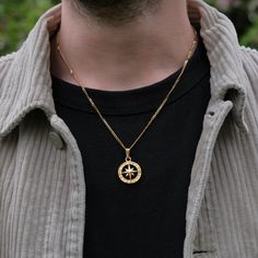 Mens Jewelry Bracelet Silver, Mens Pendant Necklace, Mens Necklace Fashion, Gold Compass Necklace, Gold Neck Chain, Mens Necklace Pendant, Padlock Necklace, Pendant For Men