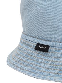 Aspesi denim bucket hat for children with contrasting brand logo label.Composition: 100% COTTON Playful Adjustable Blue Bucket Hat, Denim Blue Bucket Hat, Fun Blue Cotton Bucket Hat, Denim Blue Cotton Bucket Hat, Adjustable Blue 5-panel Bucket Hat, Denim Bucket Hat, Minimalist Men, Kenzo Kids, Stella Mccartney Kids