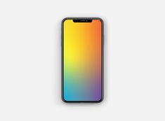 an iphone with a colorful background