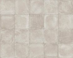 a white tile wallpaper with squares in different sizes and colors, all on top of each other