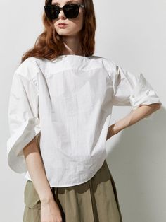 Composition : COTTON 65% NYLON 35%Color : whiteCountry of Origin : Republic of Korea Shirt Cuff, Top Shirt, Composition, Cuff, Top Outfits, The Originals, Clothes For Women, Clothes, Color