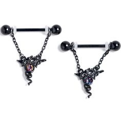 Edgy Black Body Jewelry For Gifts, Edgy Black Body Jewelry For Gift, Black Dangle Metal Piercings, Black Metal Dangle Piercings, Black Metal Dangle Body Jewelry, Gothic Black Dangle Body Jewelry, Black Gothic Body Jewelry Nickel Free, Gothic Black Nickel-free Body Jewelry, Black Nickel-free Gothic Body Jewelry