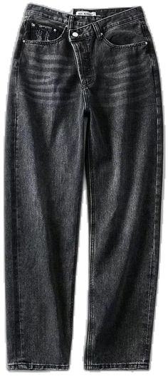 Gray High-rise Cotton Jeans, Gray High Rise Cotton Jeans, Baggy Straight Leg Gray Jeans, Trendy Straight Washed Black Jeans, Mid-rise Gray Cotton Jeans, Straight Washed Black Denim Jeans, Gray Relaxed Fit Denim Jeans, Casual Straight Fit Washed Black Jeans, Straight Washed Black Denim Bottoms