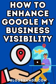 a hand holding a laptop with the words how to enhance google my business visibility on it